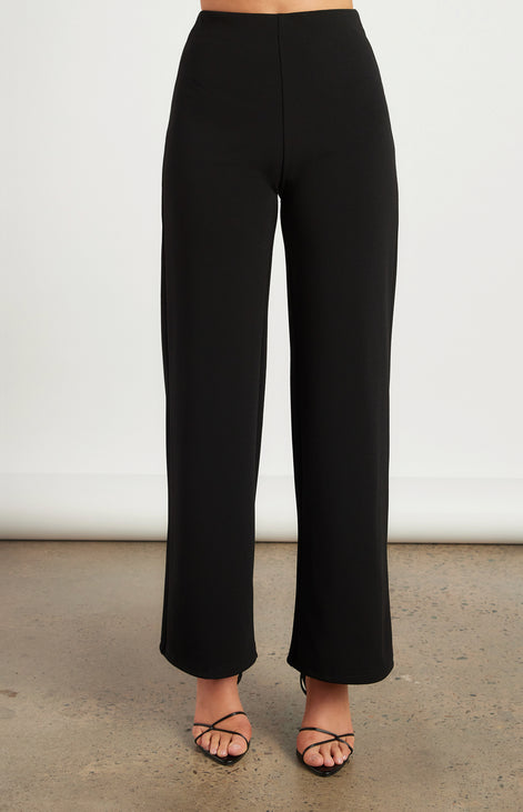 High Waisted Jersey Pants with Zip