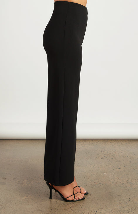 High Waisted Jersey Pants with Zip