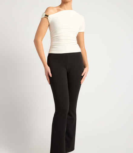 One Shoulder Gold Hardware Details Top
