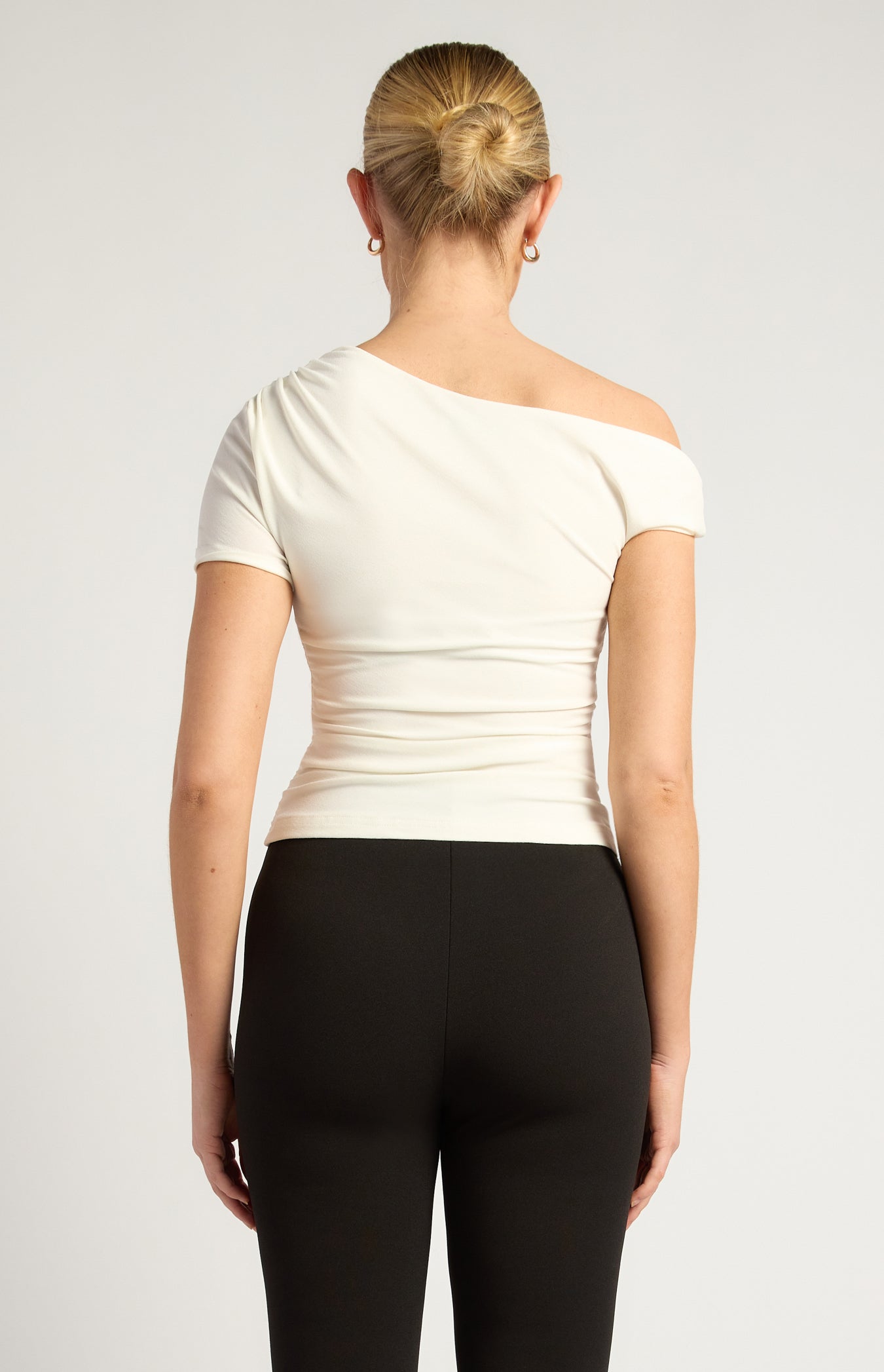 One Shoulder Gold Hardware Details Top